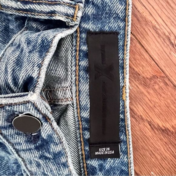Denim X Alexander Wang Trap Bootcut Cropped Light Indego Aged Wash Jeans 26 - Picture 4 of 6